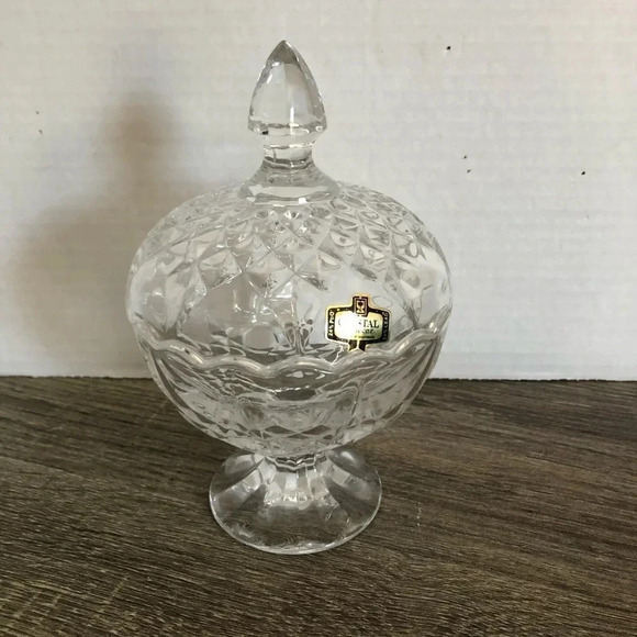 Vtg Zajecar Crystal Candy  Dish - Picture 2 of 10